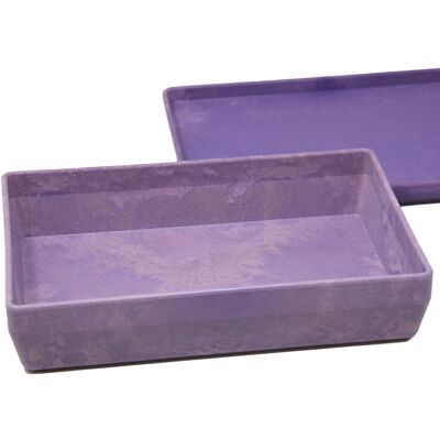 Boîte RE-Wood® avec couvercle violet | Magasin empilable créer une commande