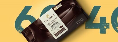 CALLEBAUT - CHOCOLAT NOIR 60.1% CACAO - FINEST BELGIAN CHOCOLATE N°60-40-38  - BLOC DE 5KG
