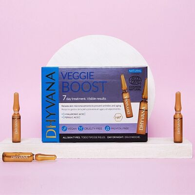 ** Boîte de 150 unités ** Ampoules faciales VEGGIE BOOST - Contient 99% d'ingrédients naturels - Tout type de peau