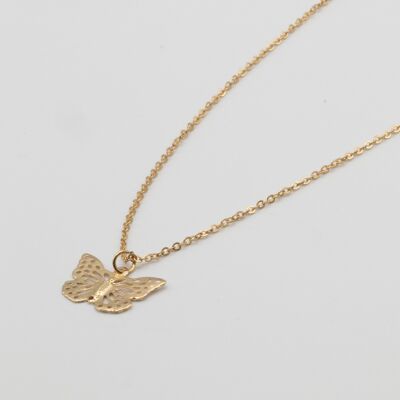 Collar De Cadena De Mariposa Con Diseño De Mariposa En Oro
