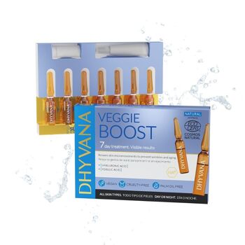 Ampoules faciales VEGGIE BOOST - Contient 99% d'ingrédients naturels - Tout type de peau 1