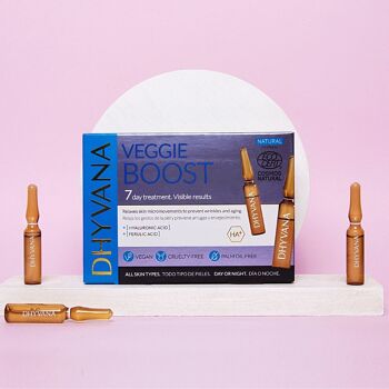 Ampoules faciales VEGGIE BOOST - Contient 99% d'ingrédients naturels - Tout type de peau 2