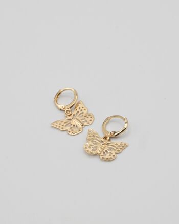 Boucles D'oreilles Papillon En Or