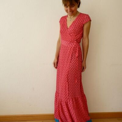 GAIA LONG WRAP SILK DRESS