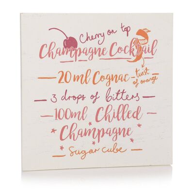 Coaster - Cocktail, Champagne 10cm
