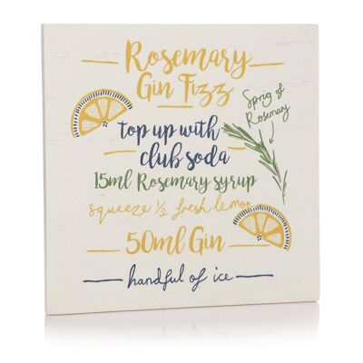 Coaster - Cocktail, Rosemary Gin 10cm
