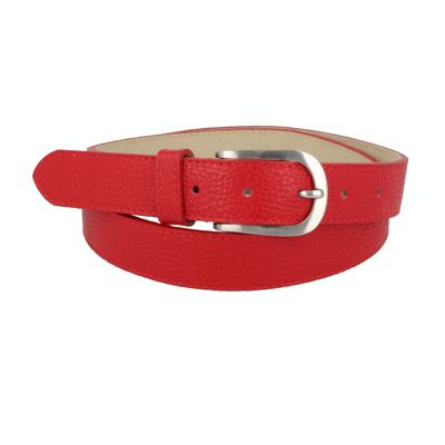 Ceinture femme cuir Dollaro haute qualité fait main ROUGE