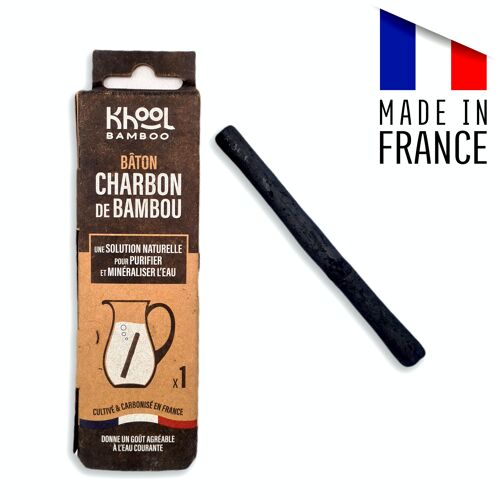 KHOOL BAMBOO - Made in FRANCE - 1 bâton fin de charbon de bambou français
