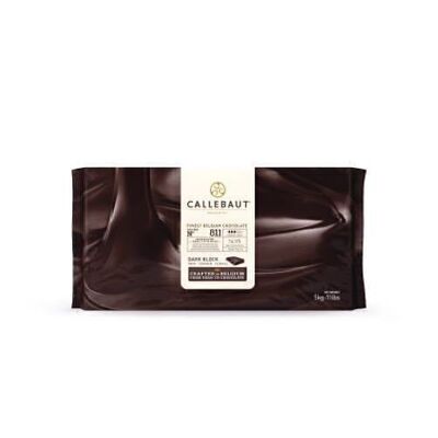 CALLEBAUT - DARK CHOCOLATE 54.5% COCOA - FINEST BELGIAN CHOCOLATE N° 811 - 5 KG BLOCK