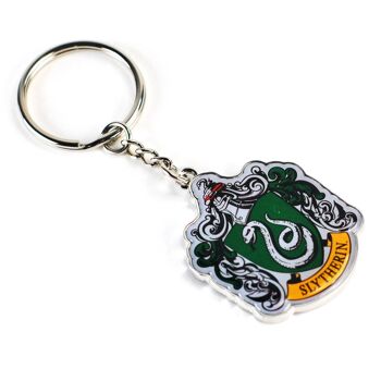 Porte-clés avec carte d'en-tête - Harry Potter (Slytherin Crest)