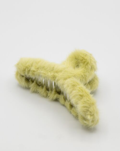 Fuzzy Hair Claw In Green