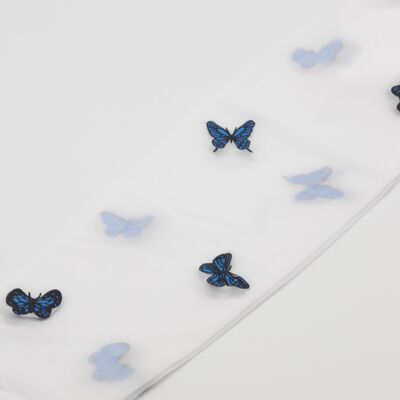 Medias transparentes con gráfico de mariposa en blanco Sweetness