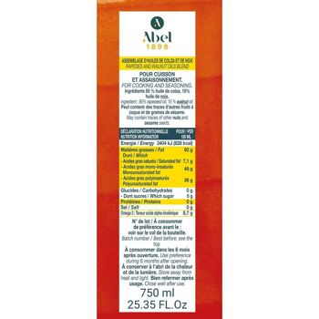 HUILE DE COLZA NOIX ABEL 1898 BV 750 ML 2