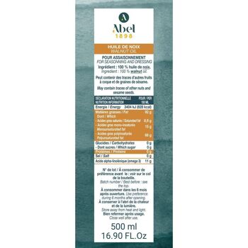 HUILE DE NOIX ABEL 1898 BV 500 ML 2