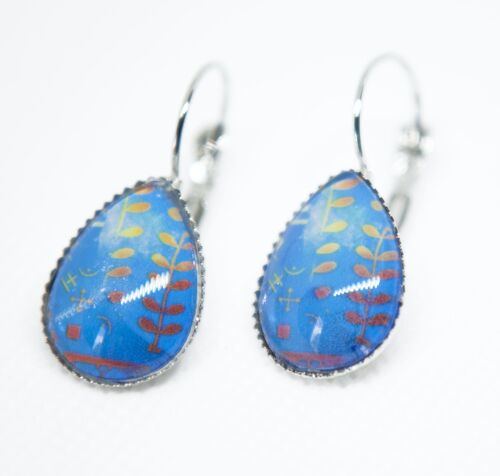 Boucles d’oreilles goutte Géométric blue