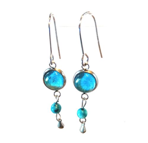 Boucles d’oreilles mandala bleu