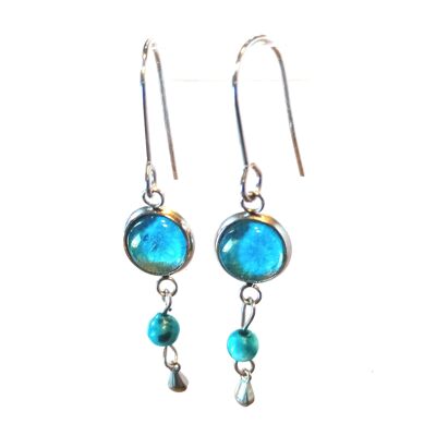 Boucles d’oreilles mandala bleu