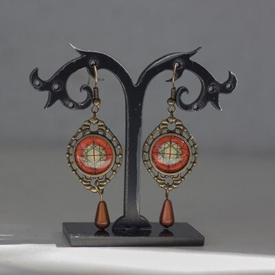 7 days of creation bronze earrings