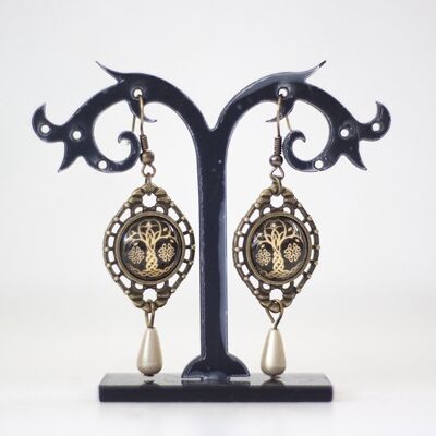 Tree of life bronze earrings
