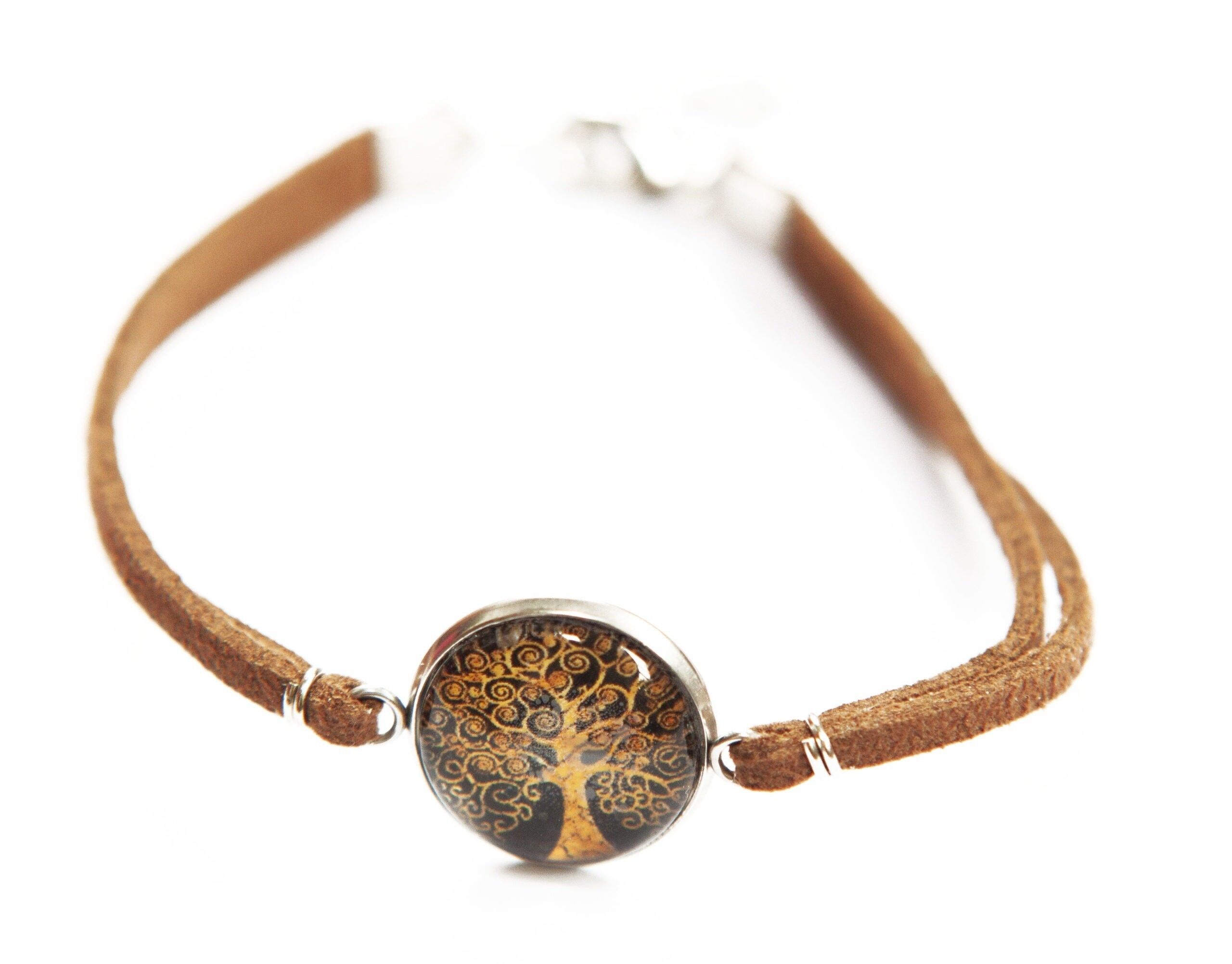 Armband Baum des Lebens in Schwarz und Gold