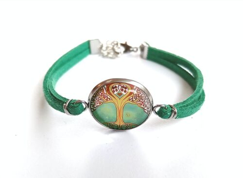 Bracelet Homme/Femme Arbre de vie cœur celte