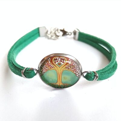 Pulsera Hombre/Mujer Árbol de la Vida Corazón Celta