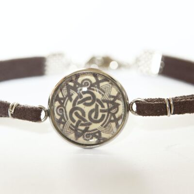 Graues Triquetra-Armband für Herren/Damen