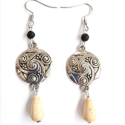 Celtic button earrings