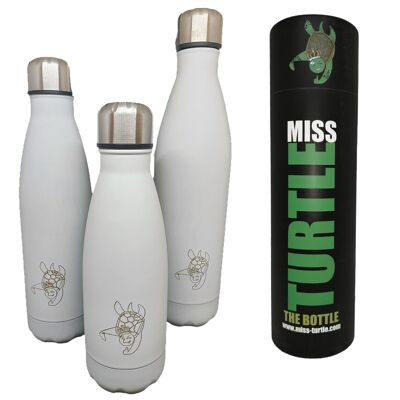 Insulated Water Bottle - White No Fuss - 350ml