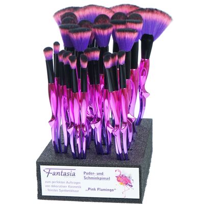 "Pink Flamingo" display equipped with 28 brushes
