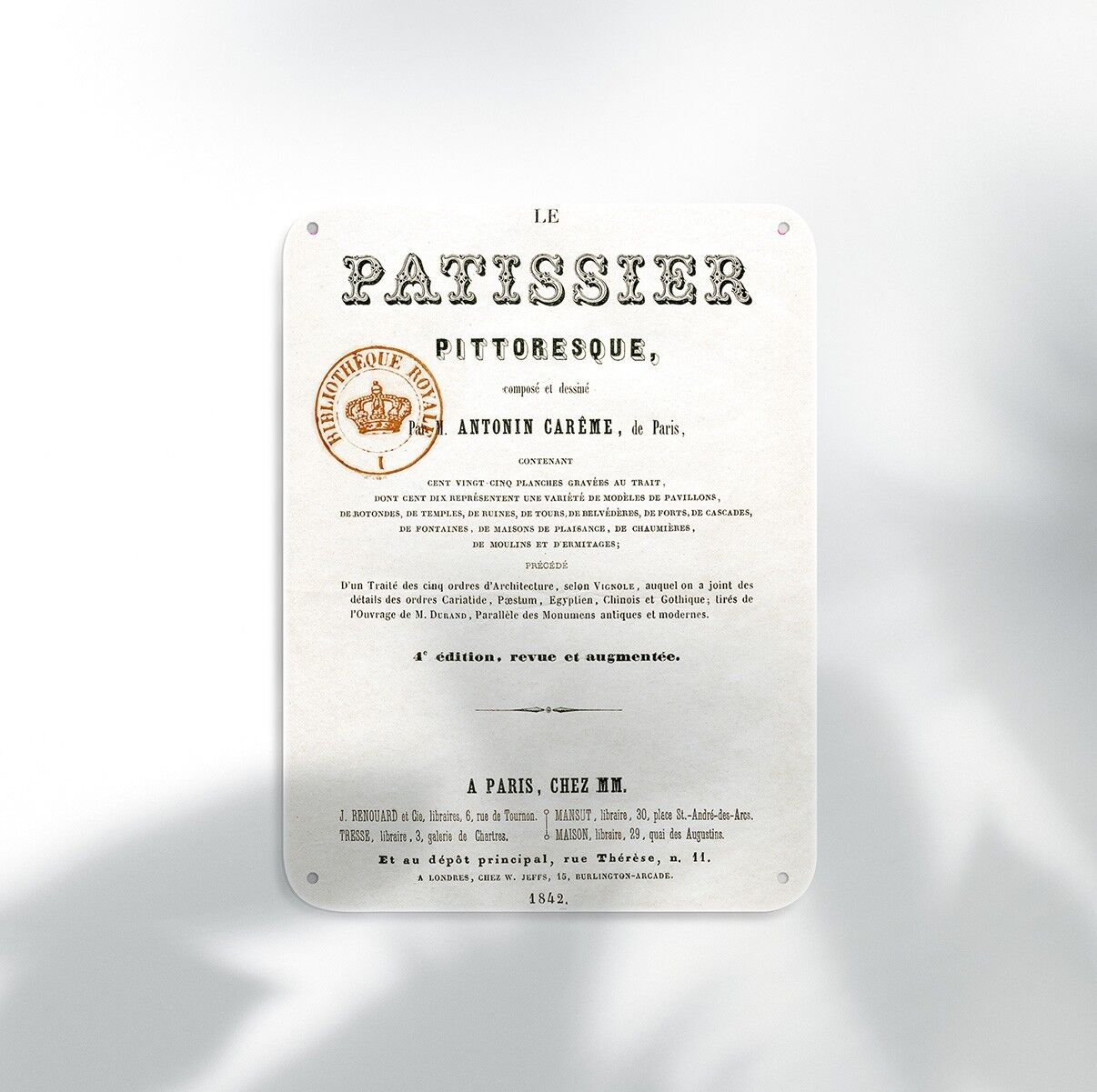 Il pittoresco piatto decorativo del pasticcere