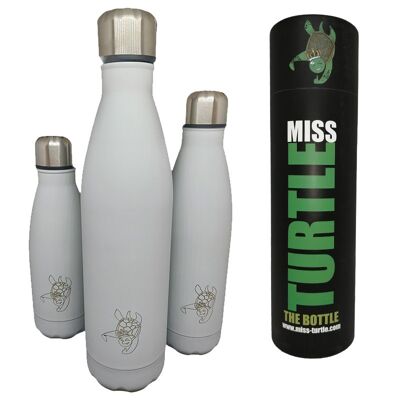 Insulated Water Bottle - White No Fuss - 750ml
