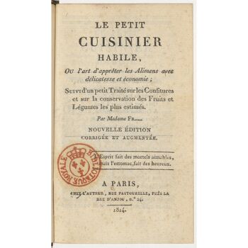 Cahier Le Petit Cuisinier Habile BNF 2
