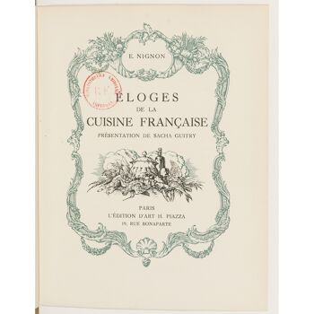 Cahier Éloges de la cuisine française BNF 2
