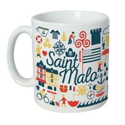 Mug saint malo icons