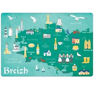MAP OF BRITTANY PLACEMAT