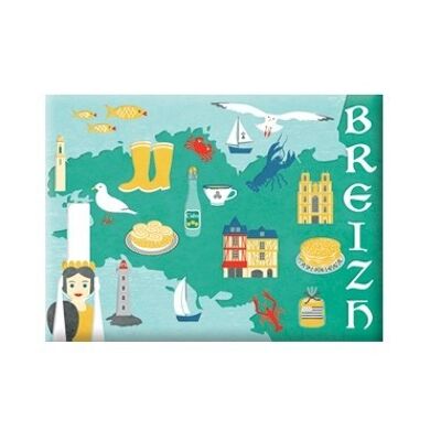 BRITTANY MAP MAGNET