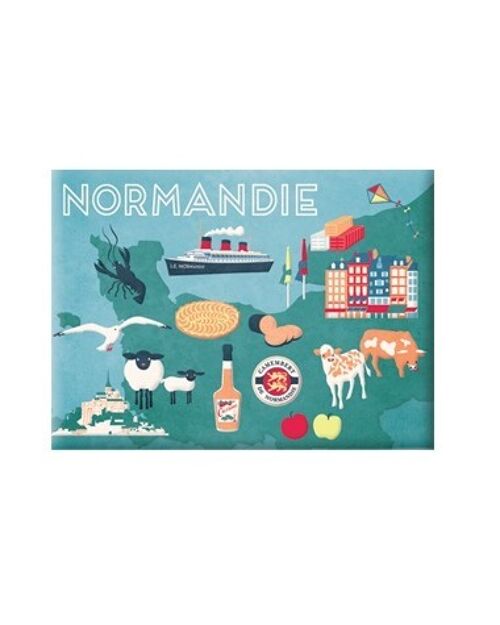 Magnet carte de normandie