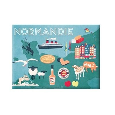 MAGNETKARTE DER NORMANDIE