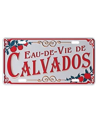 Kleine dekorative Metallplatte Calvados