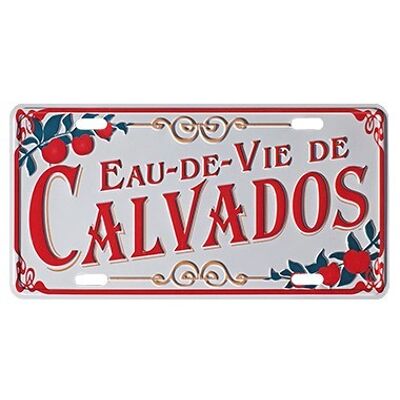 Targa metallica decorativa Calvados