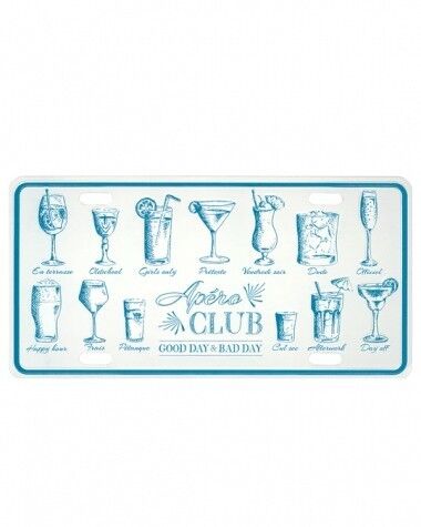 Dekorativer Metallteller kleines Modell Apéro Club