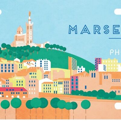 Small decorative metal plate Marseille
