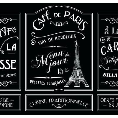 Sets de table - café de paris noir