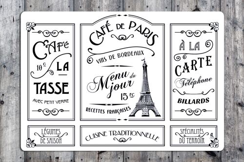 Sets de table - café de paris blanc