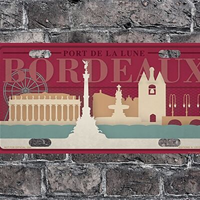 CITY OF BORDEAUX DECORATIVE METAL PLATE