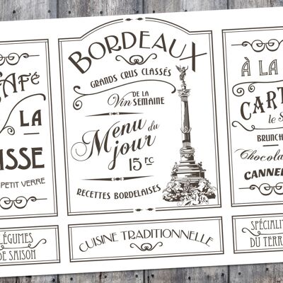 PLACEMATS - CAFÉ DE BORDEAUX