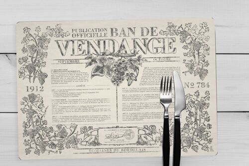 Sets de table - ban de vendange