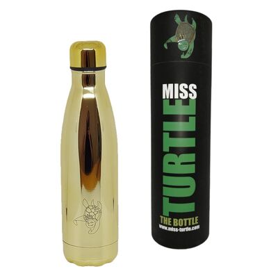 Insulated Water Bottle - She Shines in Gold - 500ml