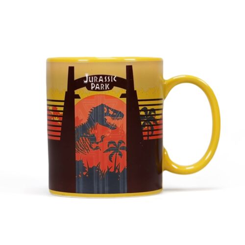Mug Heat Changing Boxed (400ml) - Jurassic Park (Gates)